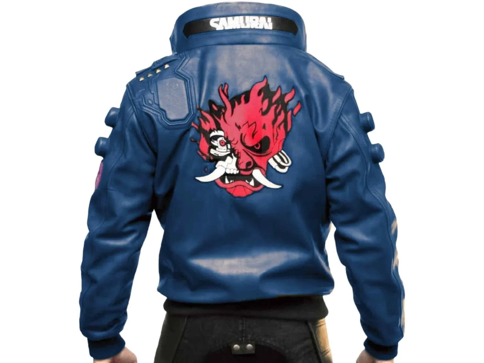 Blue Genuine Leather Jacket Men