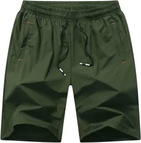Boys Lightweight Athletic Running Shorts Quick Dry Workout Shorts for Gym Shorts Hiking with Zipper Pockets