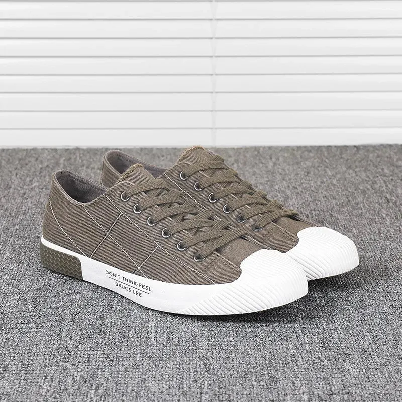 Hot Sale Cheap Canvas Shoes for Men Green Plaid Flat Shoes Men Lace-up Breathable Casual Shoes Men Espadrilles zapatos hombre