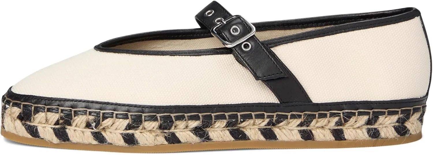 Madewell Women's Remy Mary Jane-Canvas Espadrille Flat