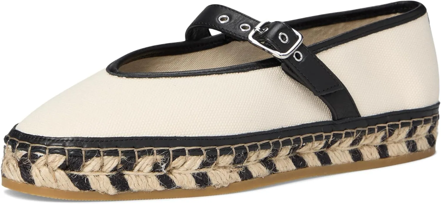 Madewell Women's Remy Mary Jane-Canvas Espadrille Flat