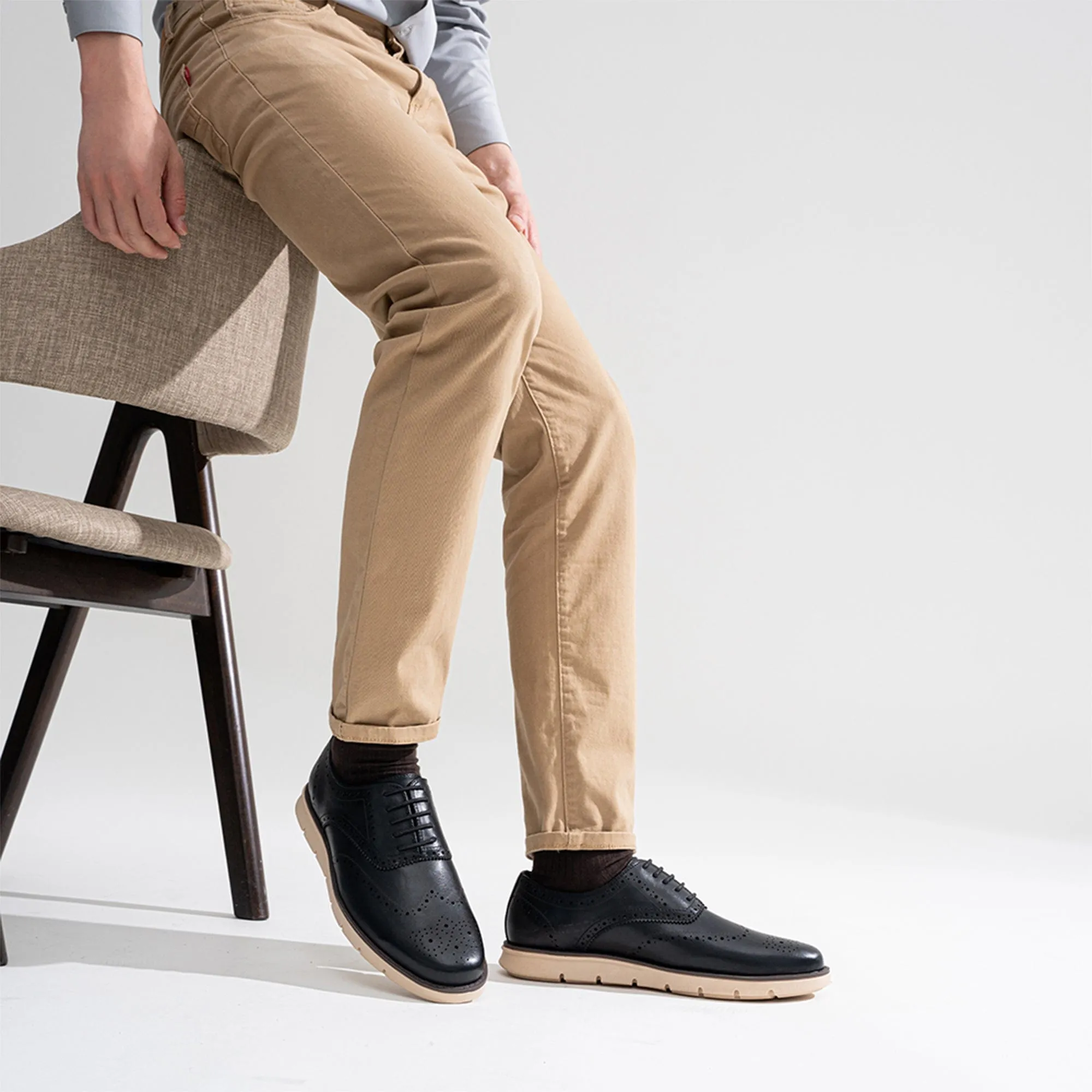 Men's Business Dress Wingtip Lace-Up Casual Oxfords Sneakers| JOUSEN