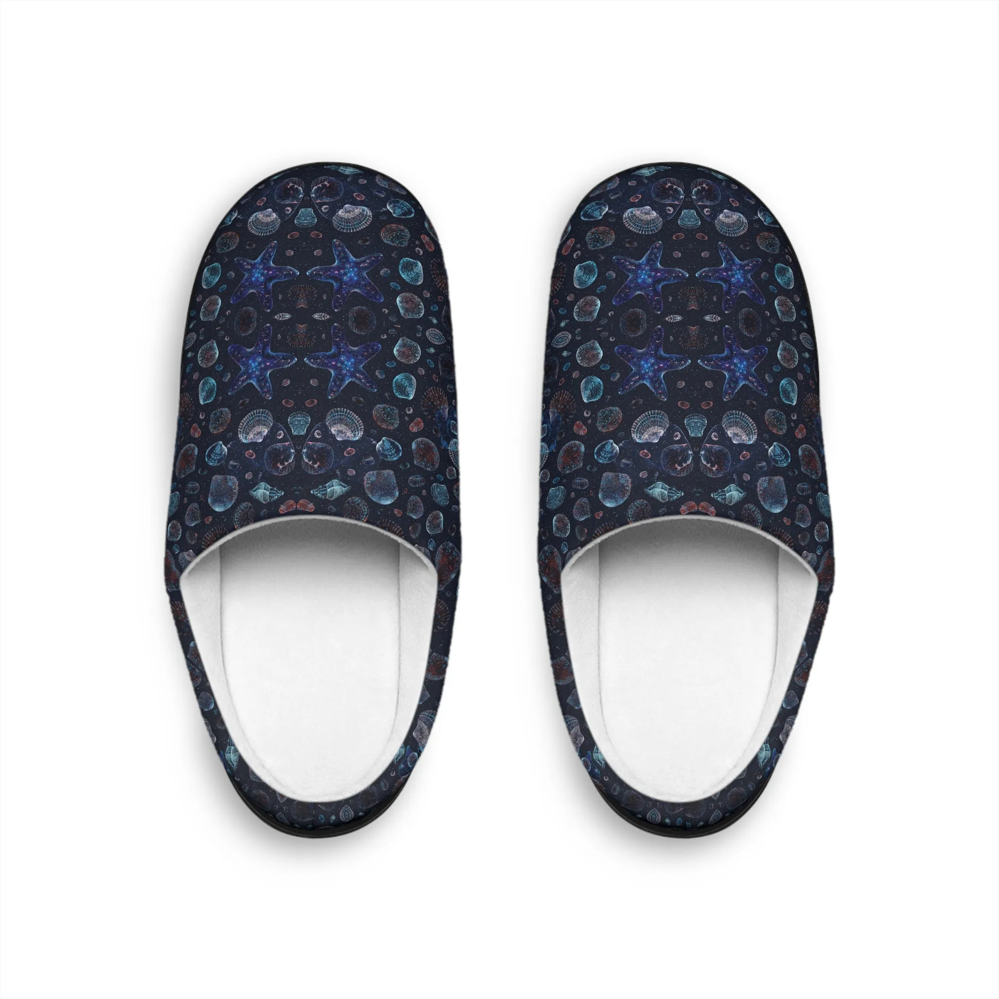 Women's Indoor Slippers - Seascape Dark Botanicals Collection (Kaleidoscope)