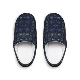 Women's Indoor Slippers - Seascape Dark Botanicals Collection (Kaleidoscope)