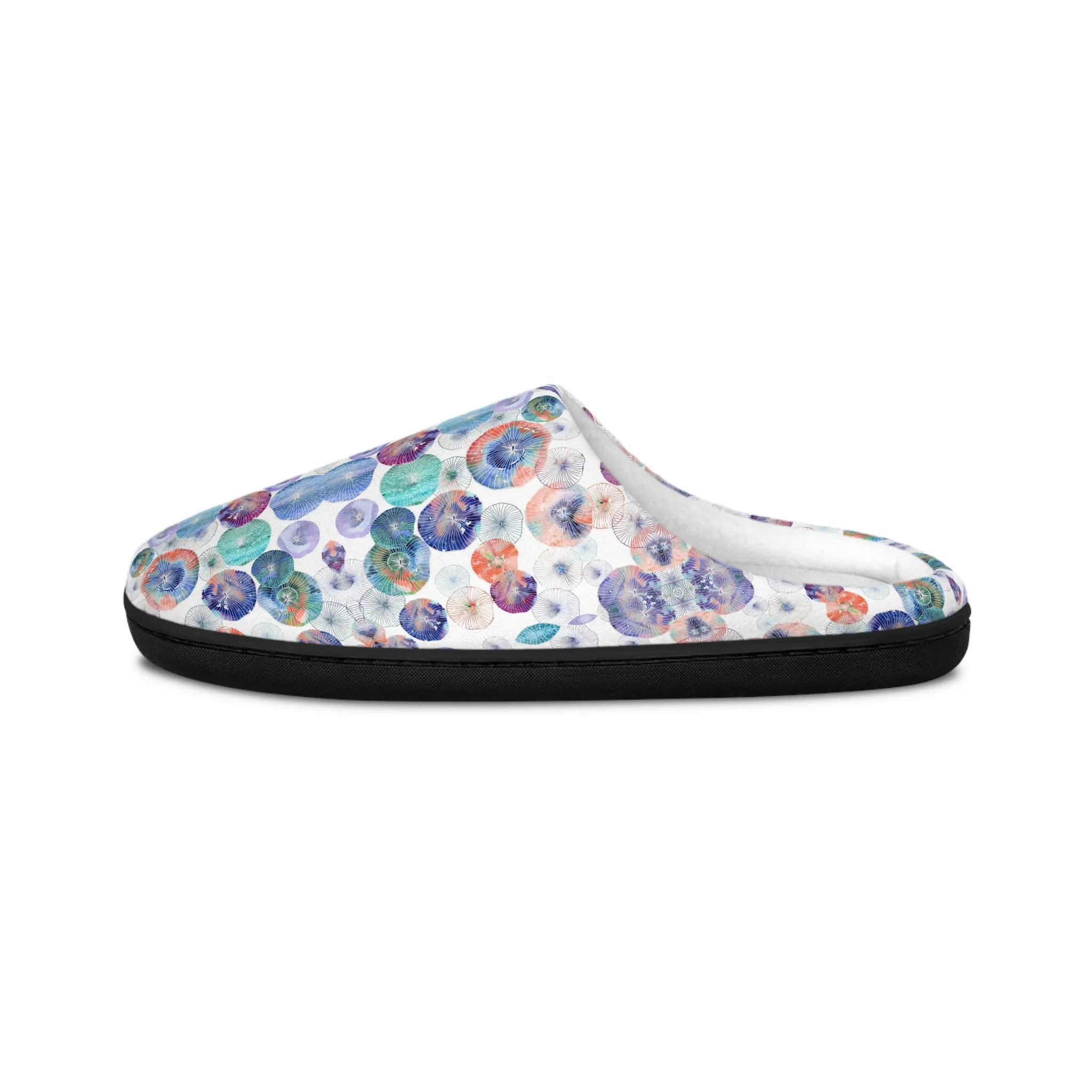 Women's Indoor Slippers - Seascape Light Botanicals Collection (Kaleidoscope)