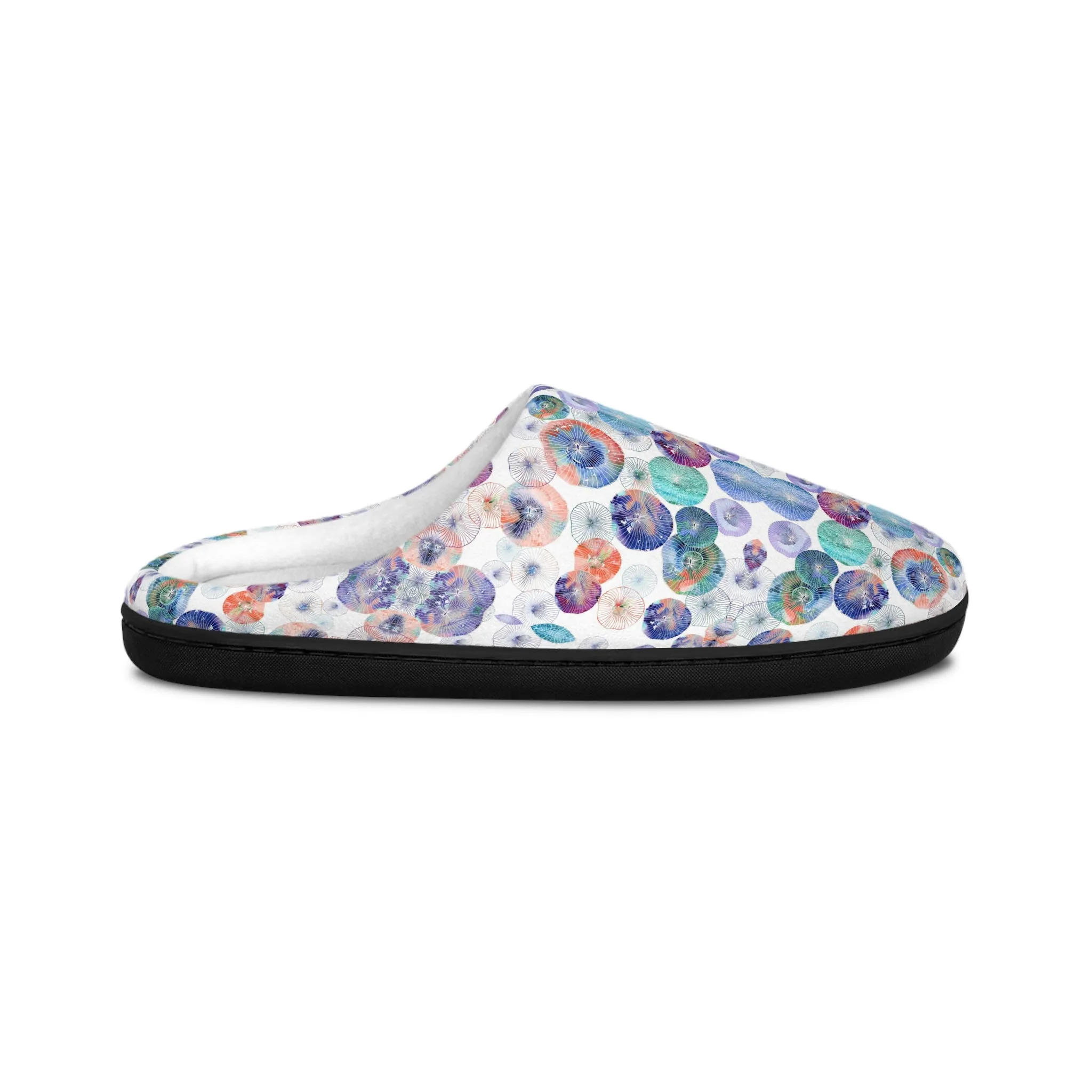 Women's Indoor Slippers - Seascape Light Botanicals Collection (Kaleidoscope)