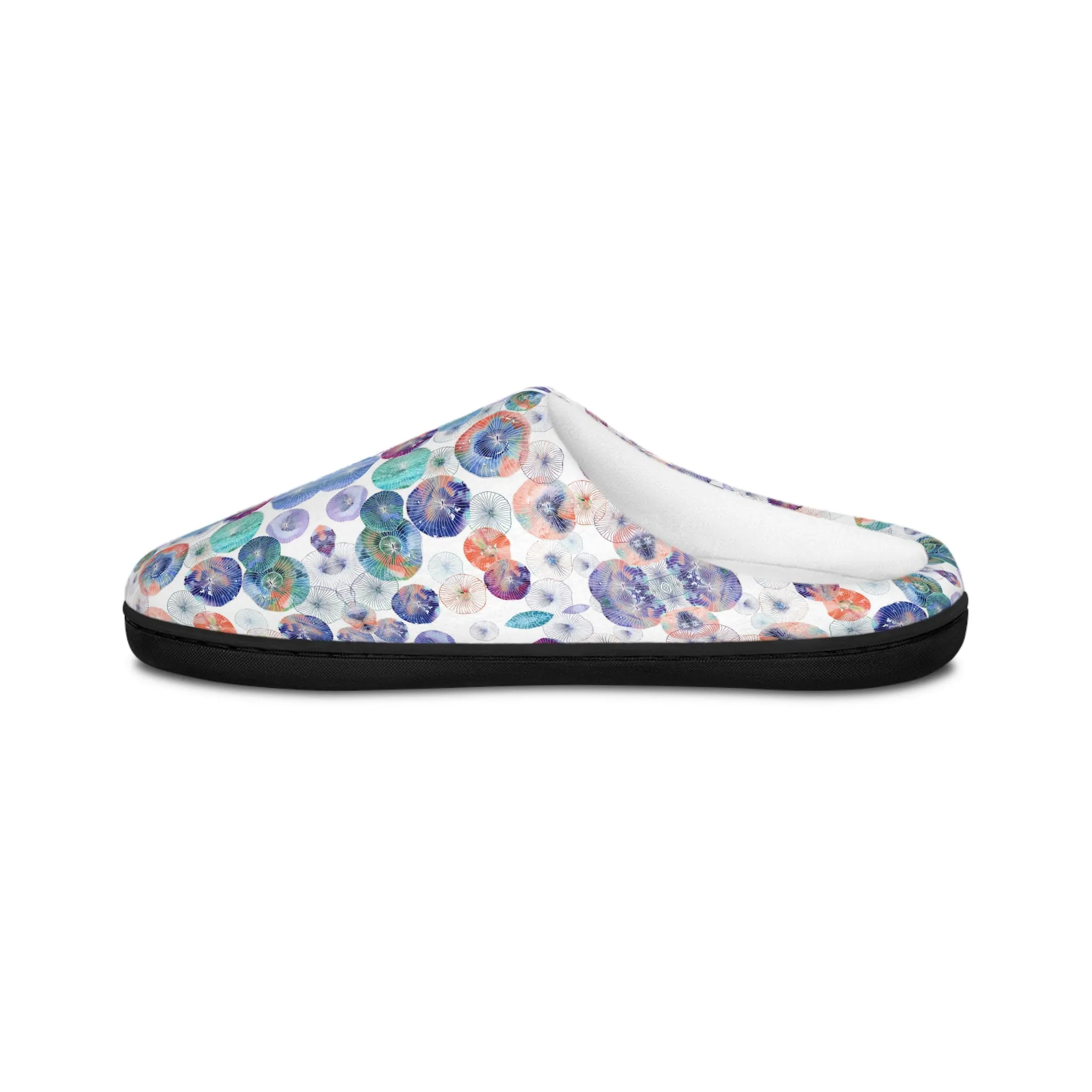 Women's Indoor Slippers - Seascape Light Botanicals Collection (Kaleidoscope)