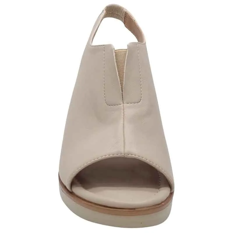 Zanni & Co Womens Off White Wedge Sandal - Mirfa